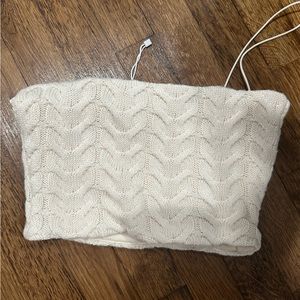 Zara Cream Knit Tube Top - Size S